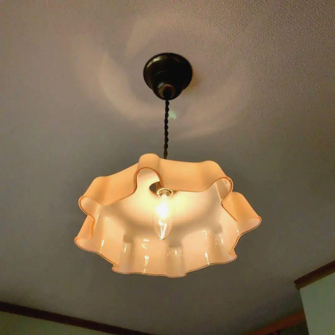 アンティーク フリルシェード ピンク