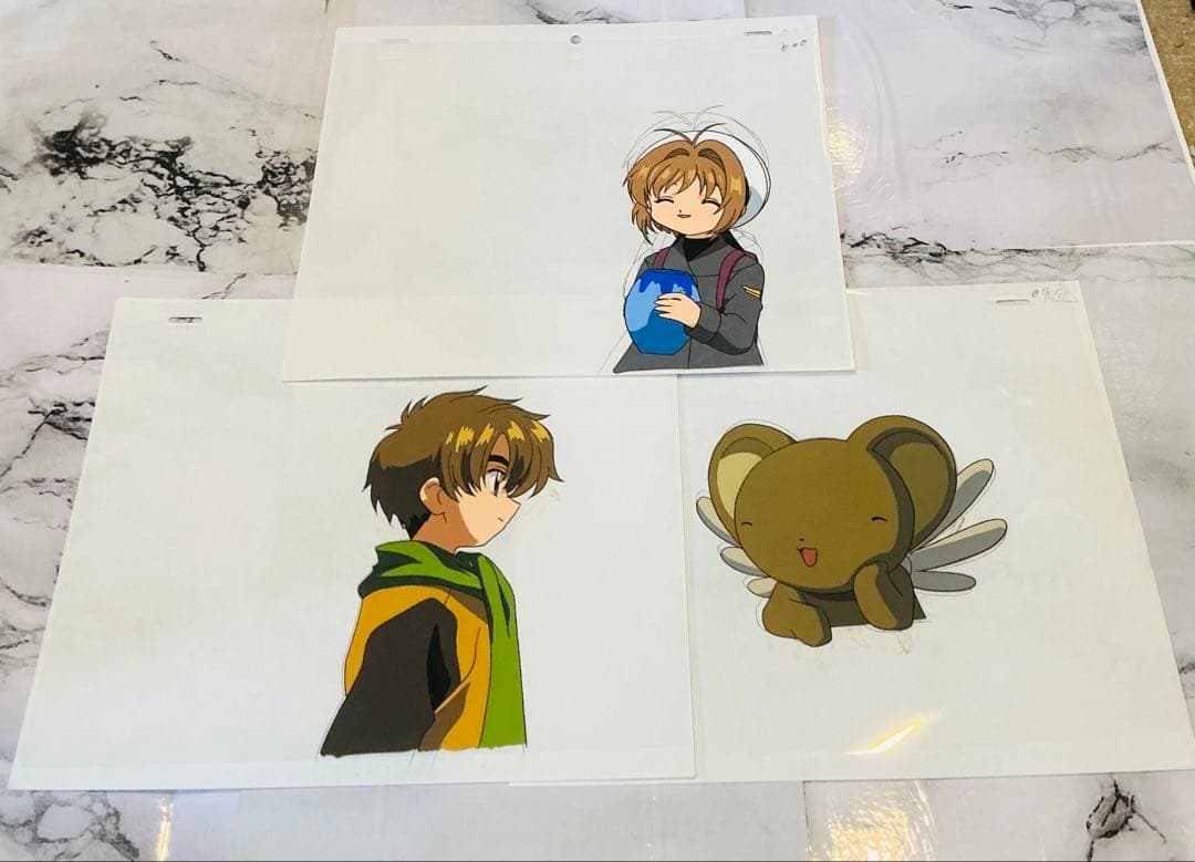 カードキャプターさくら　セル画　さくらちゃん　小狼くん　ケロちゃん　3枚セット