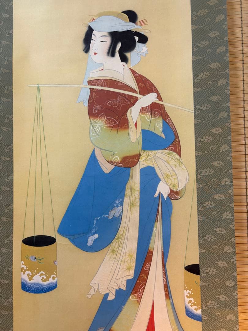 ウ*ん様 上村さ松園汐くみ 掛け軸 共同株式会社 美術商品部