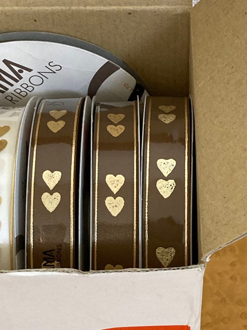 青山リボン　ツインハート　メタリックタイニーハート　まとめ売り