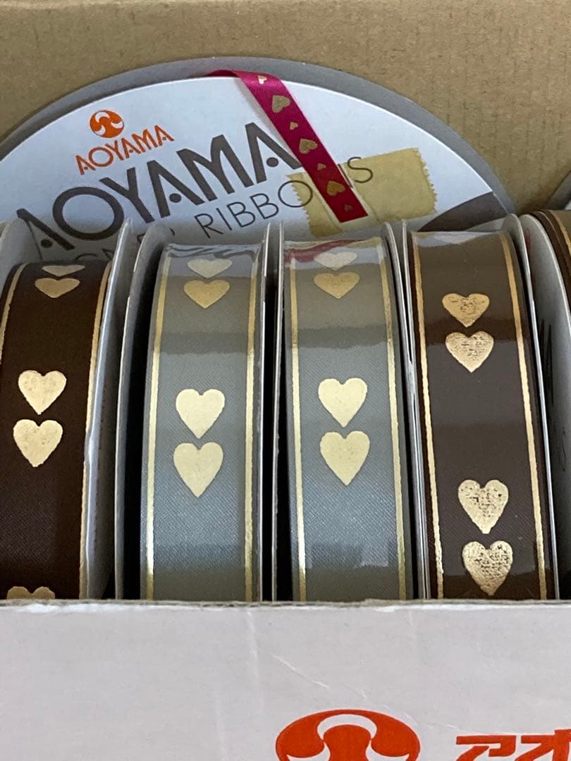 青山リボン　ツインハート　メタリックタイニーハート　まとめ売り