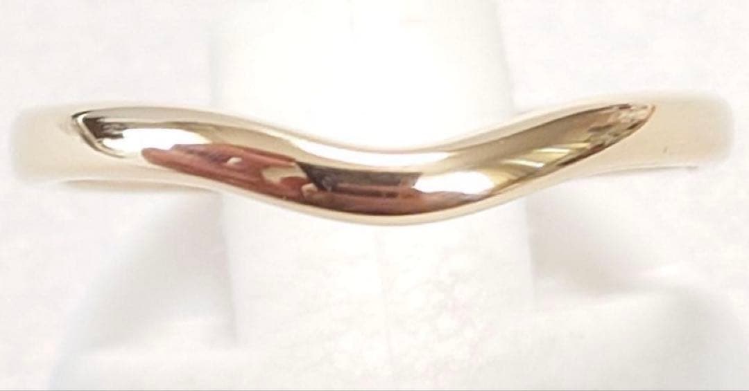 ティファニーカーブドバンドリング　18金　10号