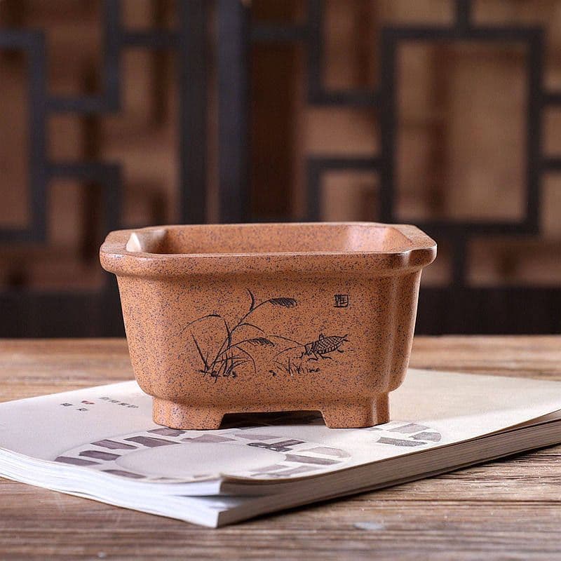 長方鉢 紫砂の鉢 盆栽鉢 植木鉢 小品盆栽鉢 大品盆栽鉢