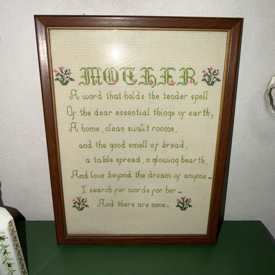 MOTHER 刺繍アート フレーム付き