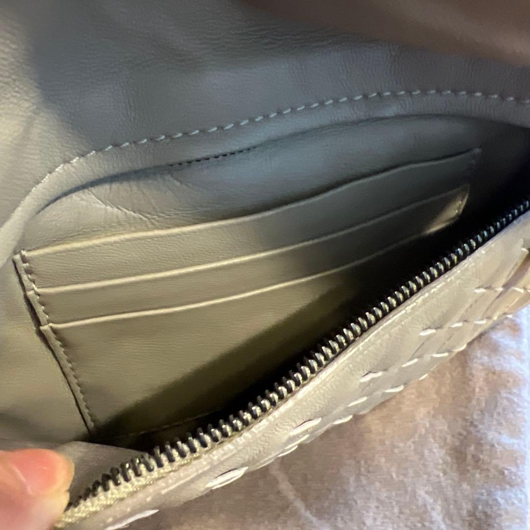 ボッテガべネタ　グレー イントレチャート　ミニショルダーバッグ