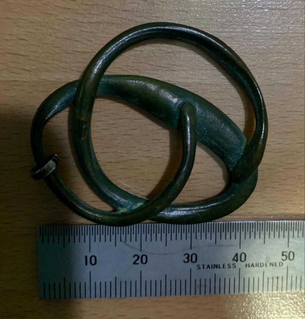 人間国宝　二代　須賀松園　造　高岡銅器　蝋型鋳物　「金具」　ペンダントTOP