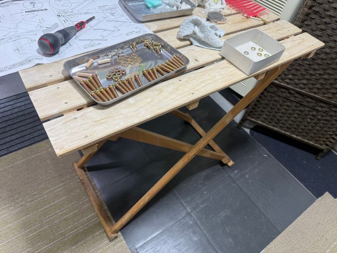 【超美品】ニトリ　シングル　 棚付きすのこベッド（MRS WH）　ベッドフレーム