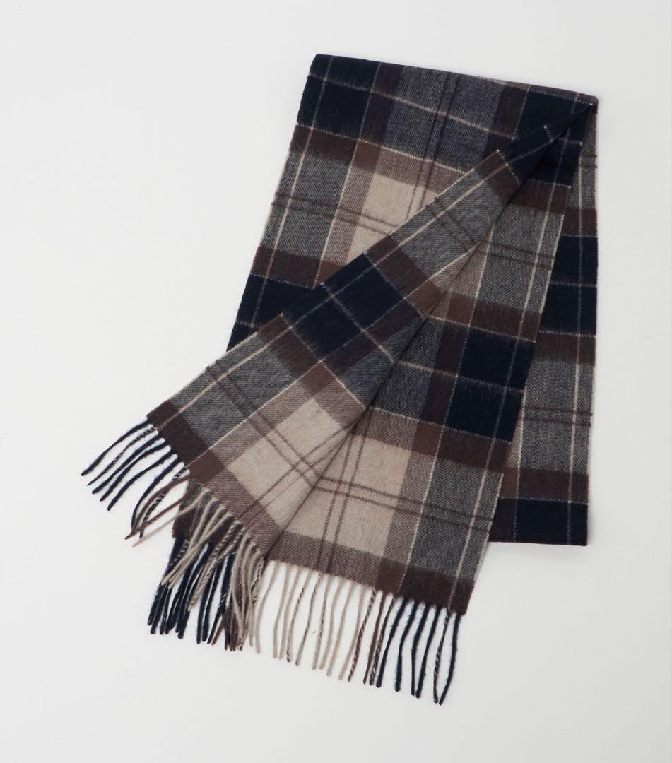 barbour 国内EXCLUSIVE タータンチェックマフラー ベージュ