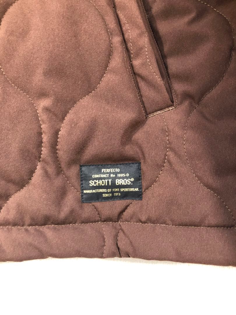 Schott キルティングジャケット Lサイズ ブラウン