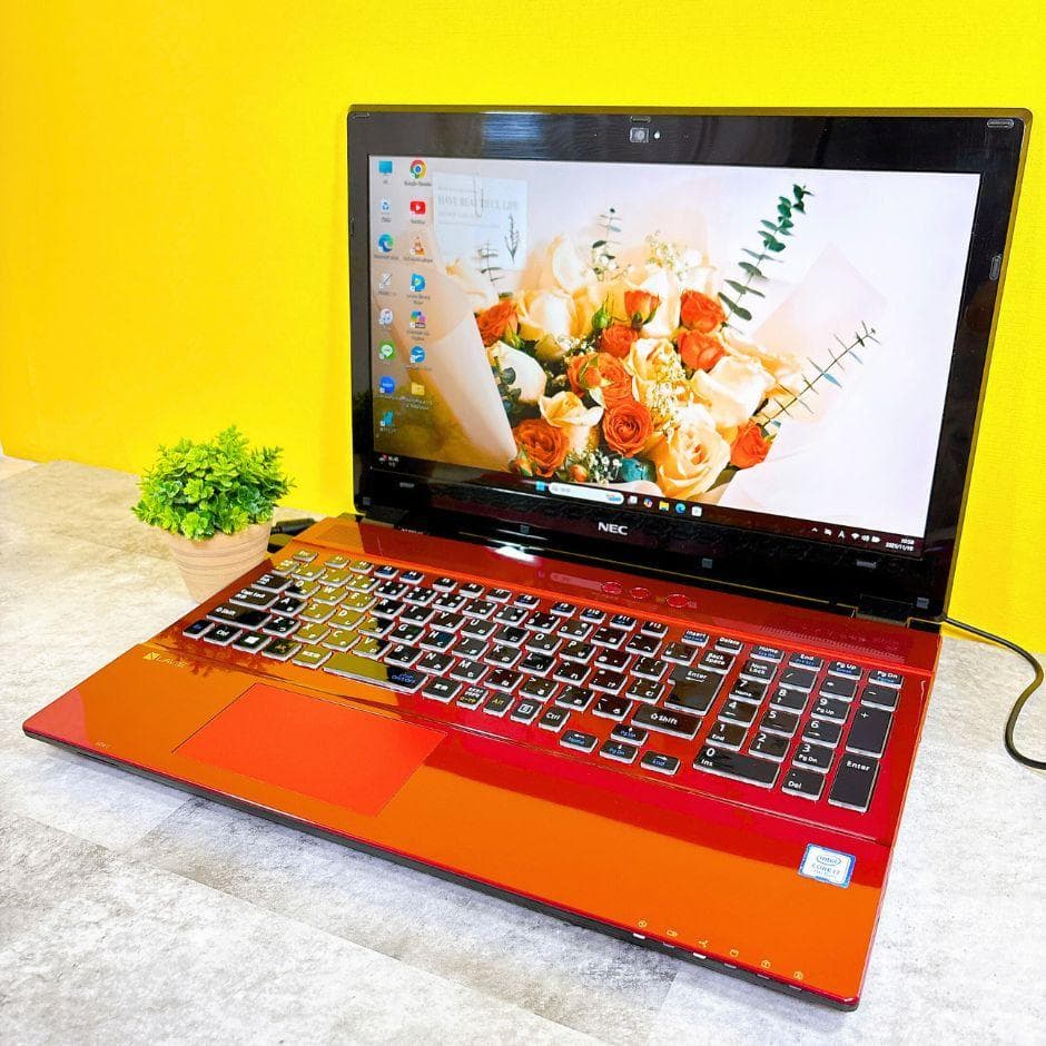ⅰ7✨新品SSD512GB✨きれいな赤❣Win11カメラ付 ブルーレイ フルHD