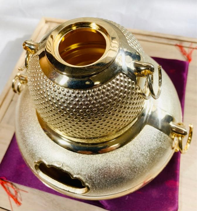 金の茶釜　天皇陛下即位50年記念