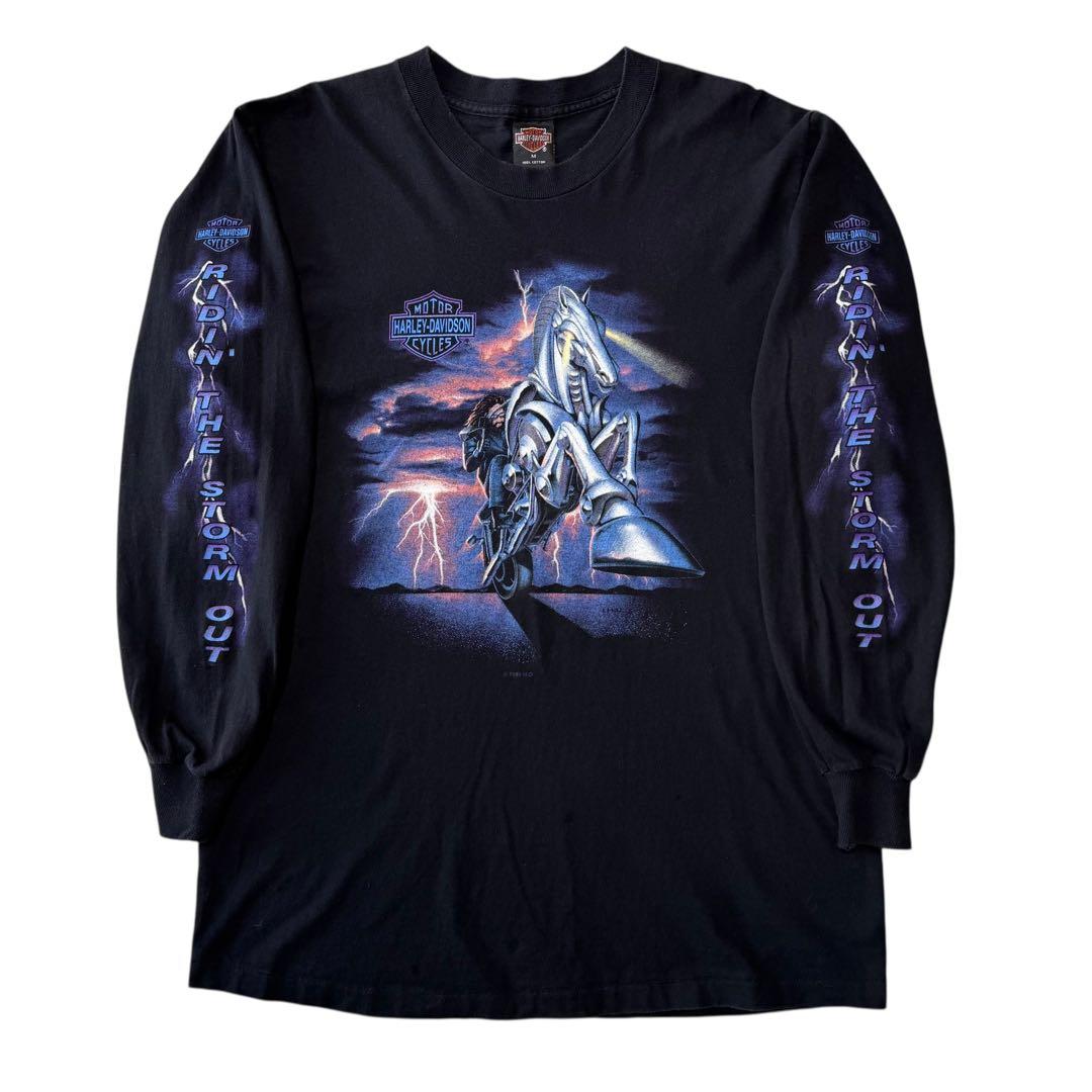 激レア ハーレー ペガサス サンダー ロンT 90s フレイム スパイダー