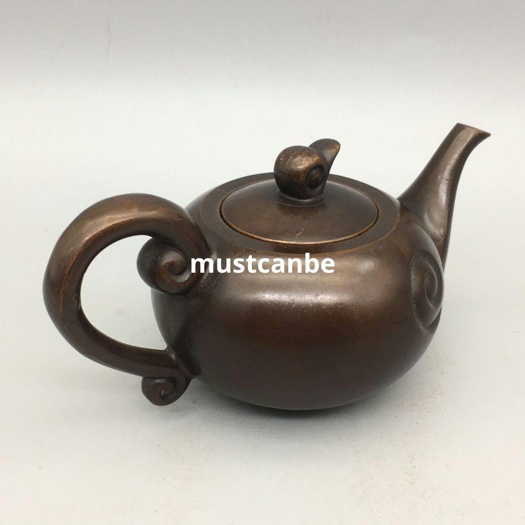 銅器 祥雲茶壺 酒壺 茶道具 煎茶器 工芸品 置物