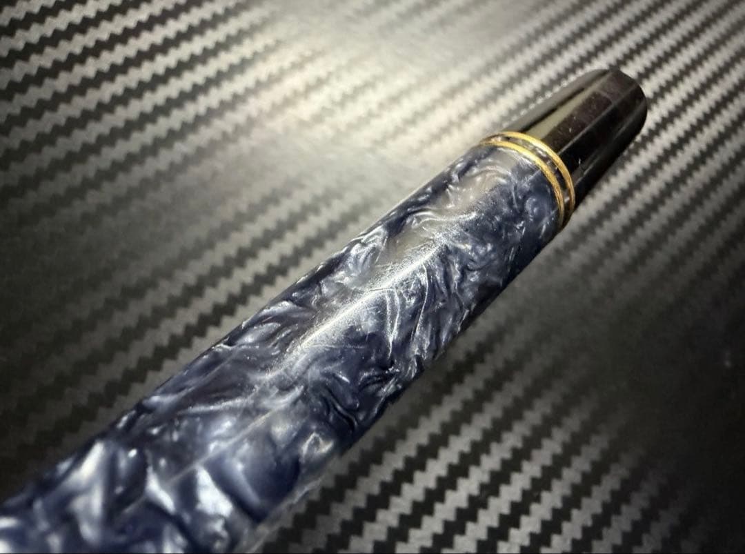 美品 パーカー デュオフォールド マーブルブルー F インターナショナル 万年筆