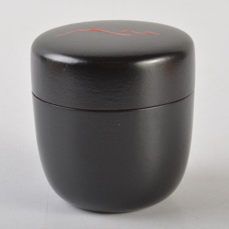 茶道具　笹良造　一閑遠山自画朱書　大棗　紫野　松長剛山書付　共箱　V　6544