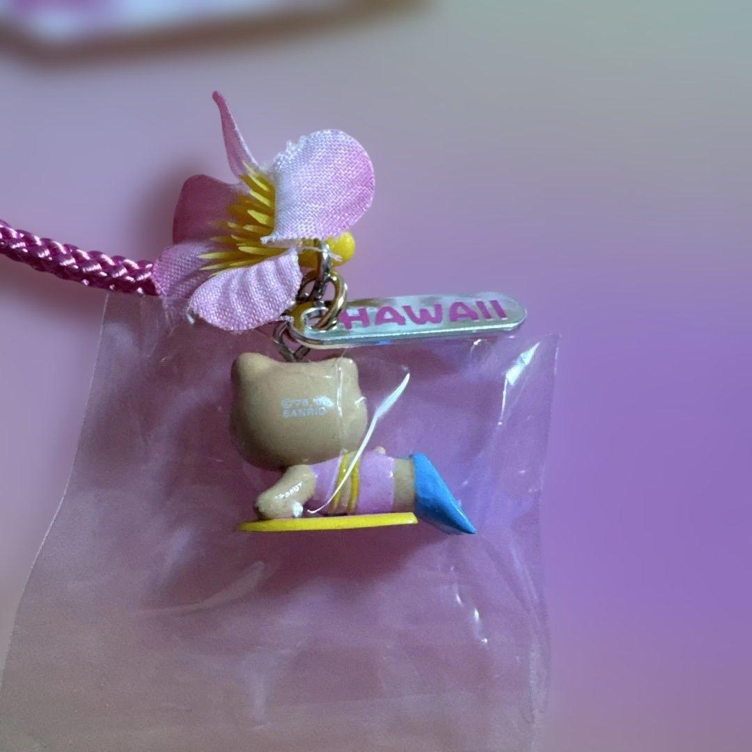限定値下げ！！ハローキティ根付け　ハワイ限定　 日焼け　ストラップ　激レア