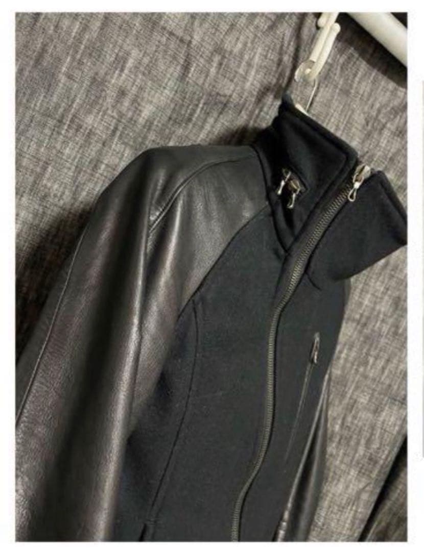 アタッチメント　希少カーフレザーメルトンウールスタジャン