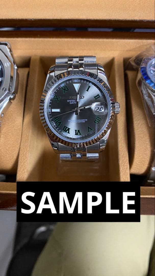 とろさん専用 36mm wimbledon 自動巻き時計 グレー文字盤