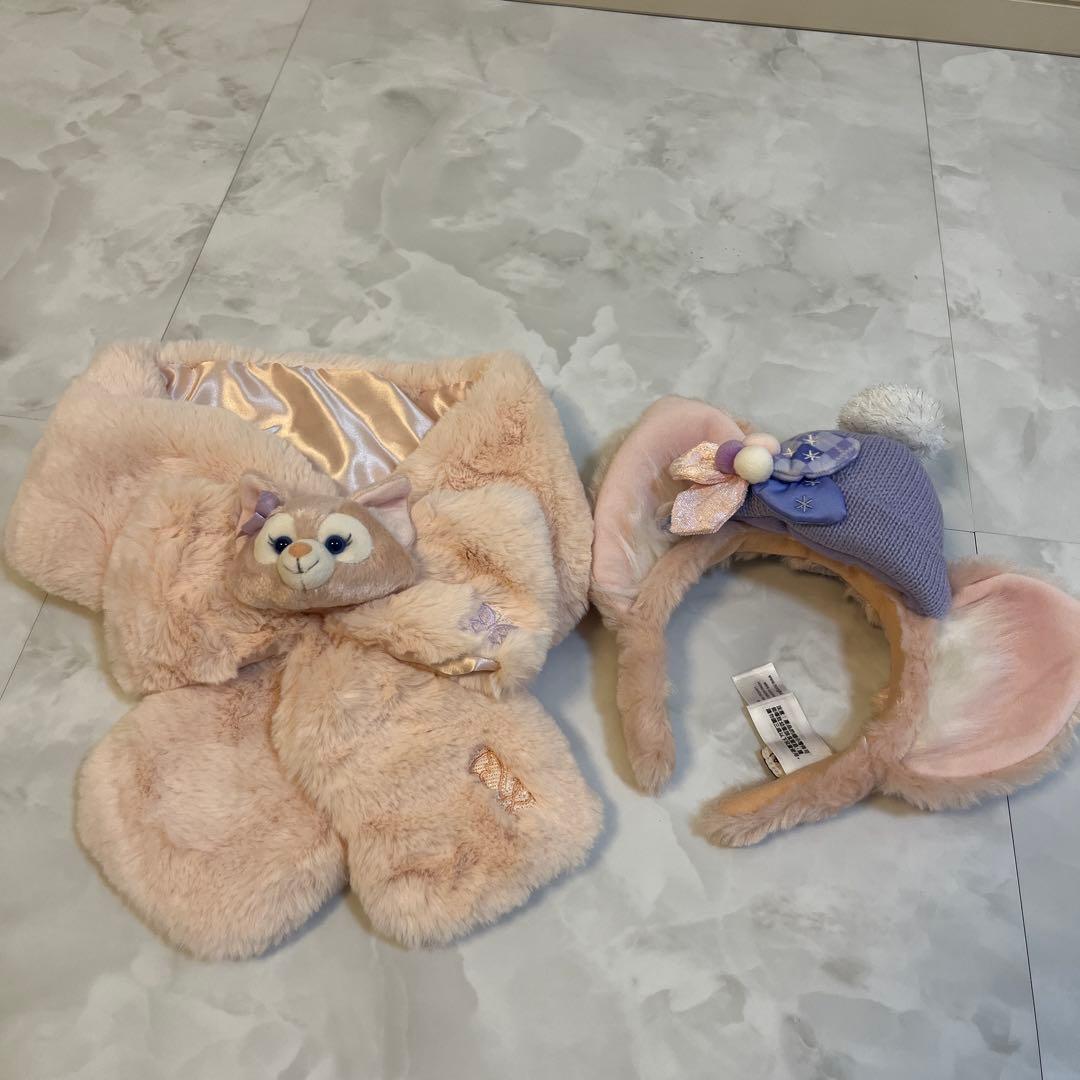 美品 香港 ディズニー リーナベル カチューシャ マフラー セット