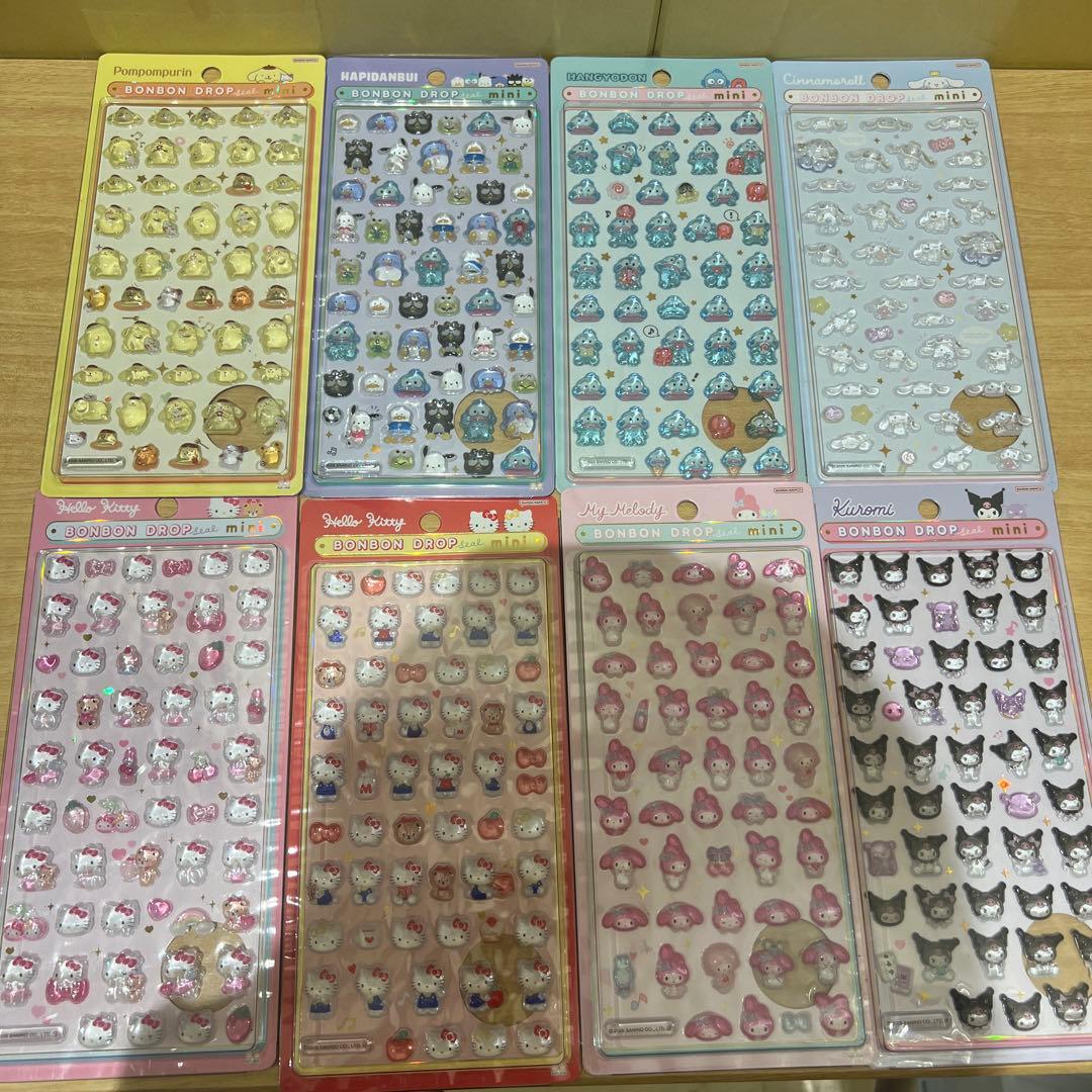 正規品 ボンボンドロップシール サンリオmini 8点セット