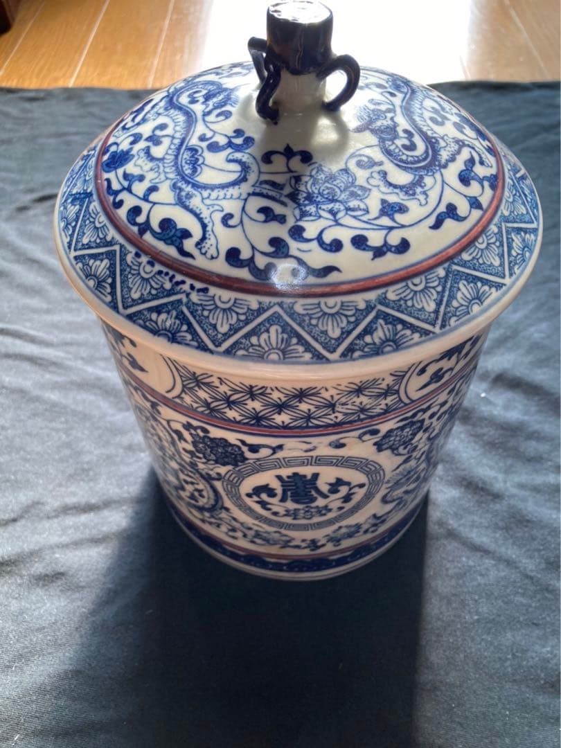 水指　染付　茶道具