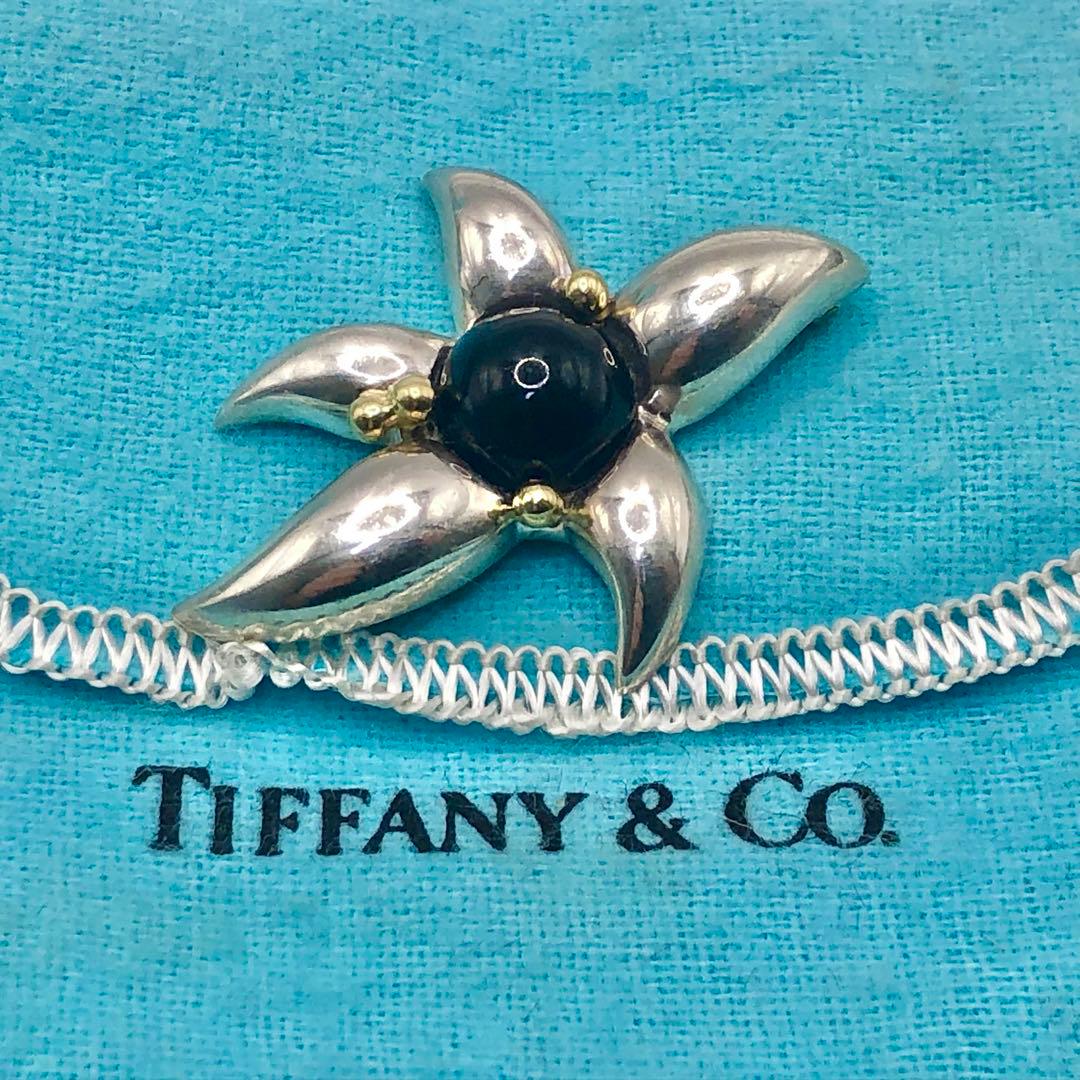 希少 ティファニー ファイヤーワークス ブローチ 925×750 オニキス 美品