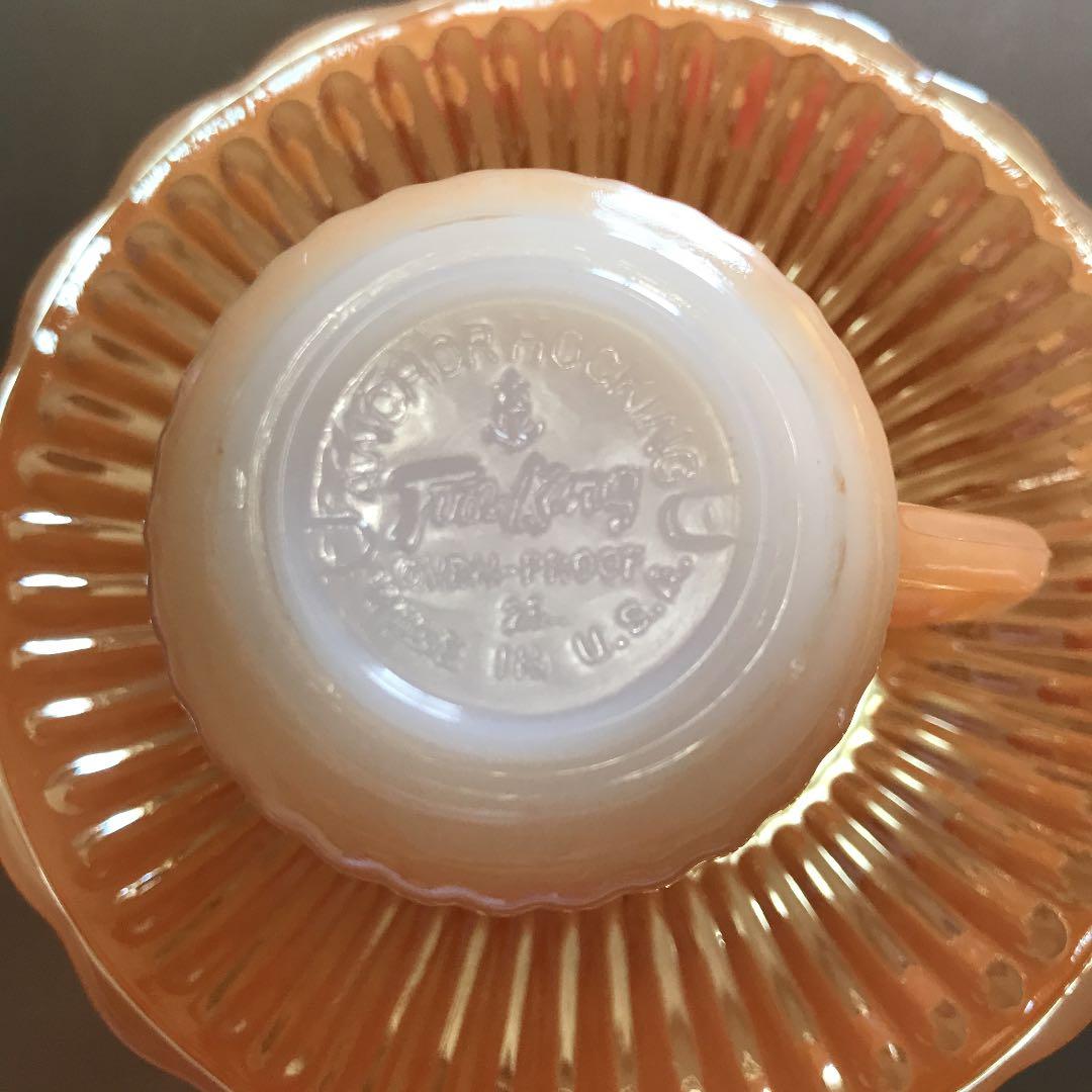 fire king  デミタスカップ&ソーサー６客セット