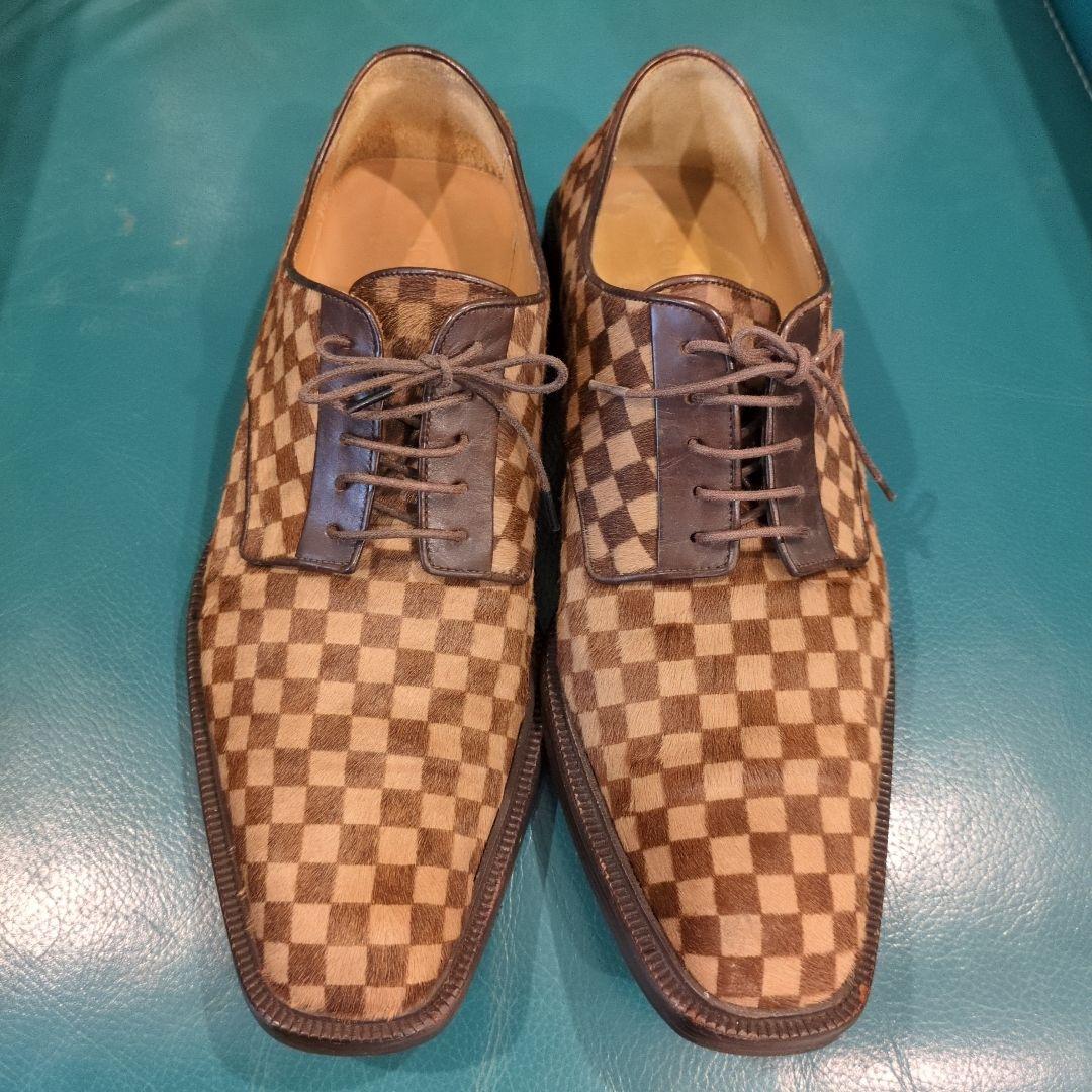 LOUIS VUITTON　ダミエ　ハラコ シューズ　26.5（26）