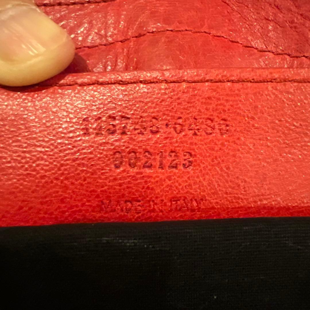 バレンシアガ　レザーショルダーバッグ レッド フリンジ付き