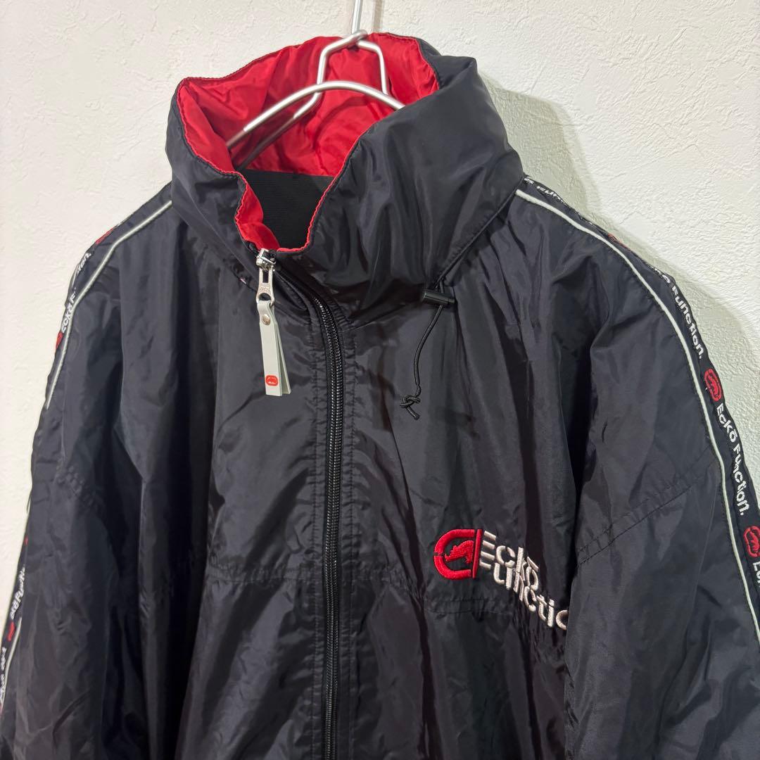 【ECKO UNLTD】ラインロゴ　ウインドブレーカー上下セット　メンズＸＬ　黒