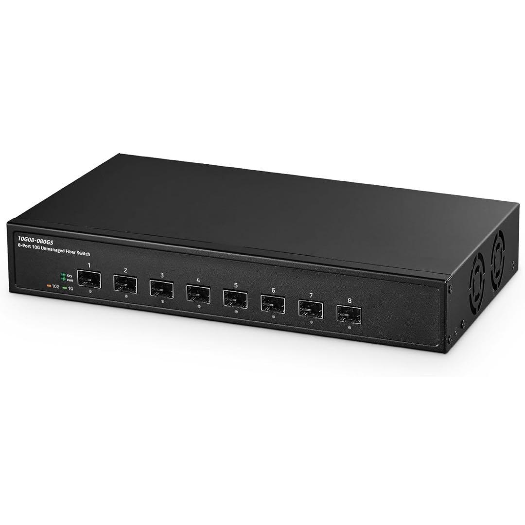 8ポート10ギガビットファイバースイッチ、8x10G SFP+スロット