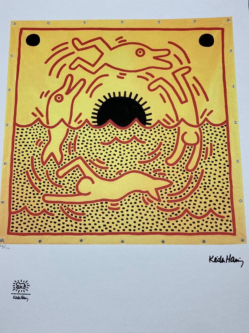 ゴ*ん様 【模写】限定150枚 キース・ヘリング KEITH HARING 【送