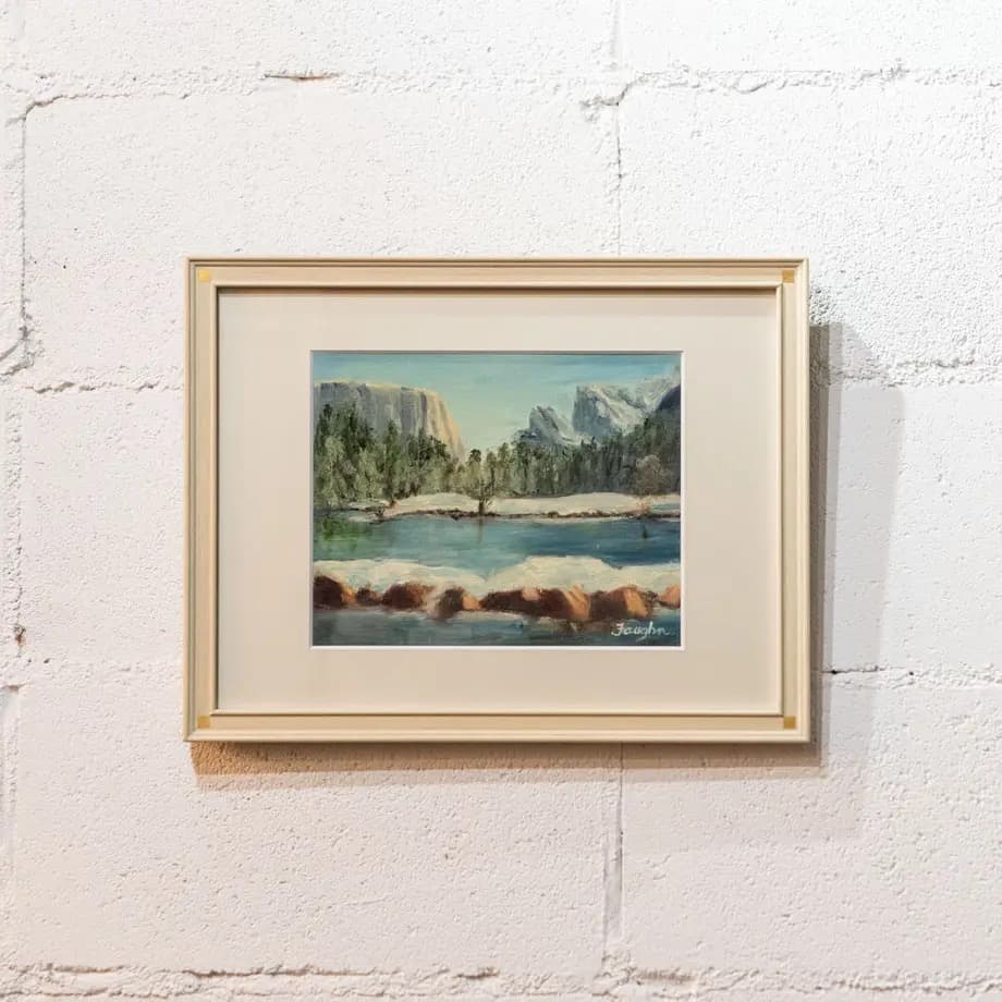 60年代　油絵　絵画　額縁