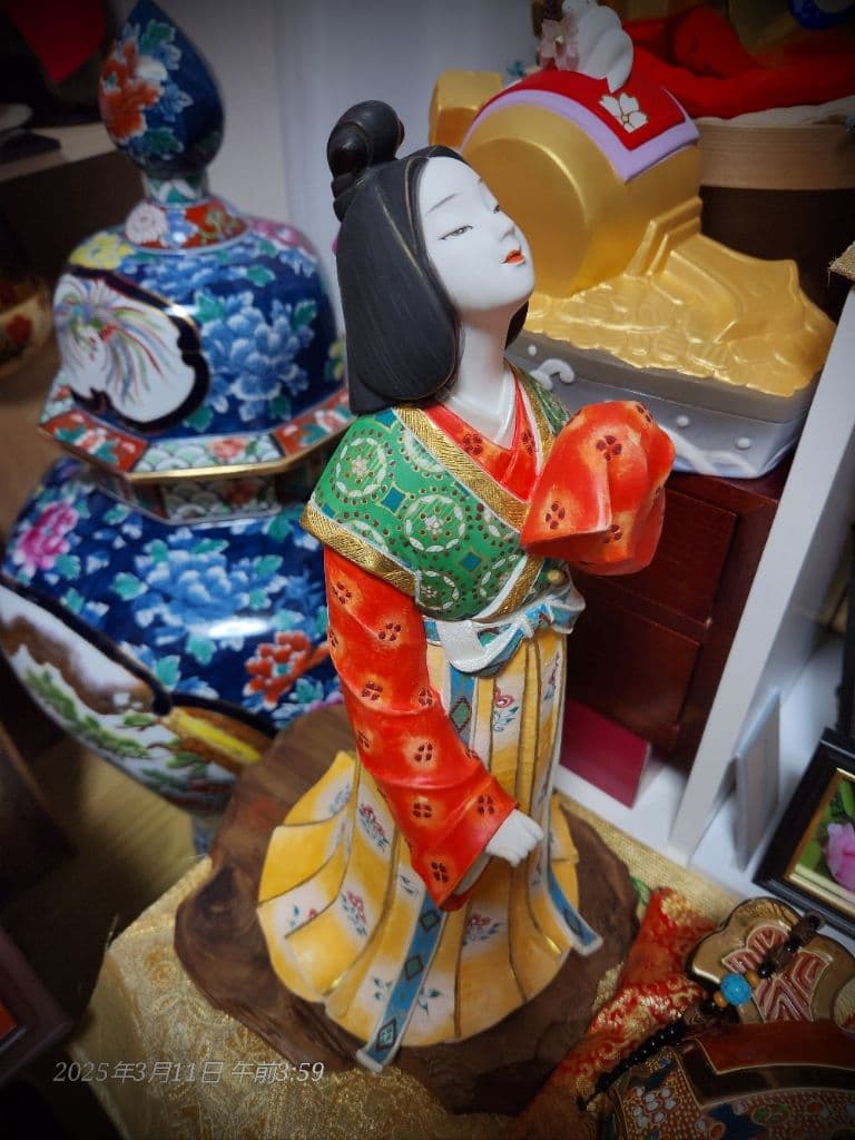 卓越技能保持者 無形文化財保持者 川崎幸子 作 博多人形 筑紫の児島