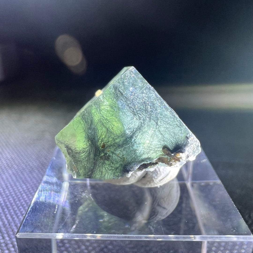 ヤオガンシャン⭐︎ラビットヘアーフローライト⭐︎「萌葱色」