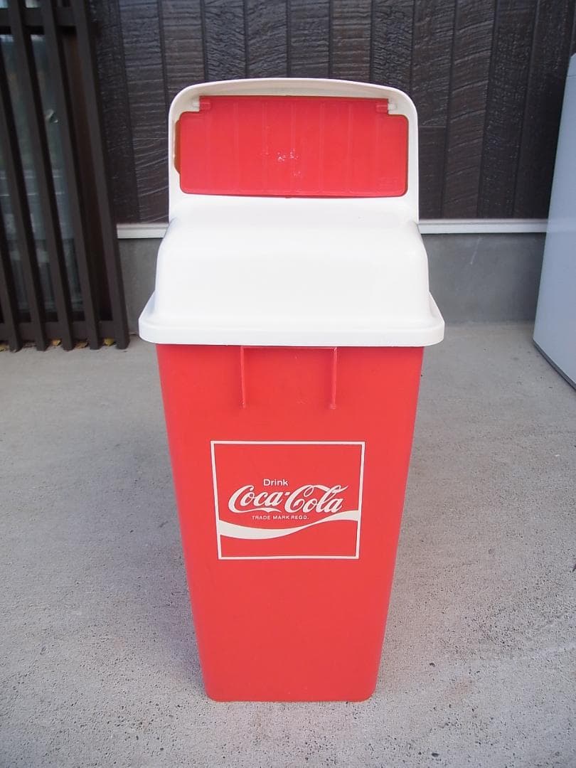 非売品レトロ コカコーラ 蓋付きゴミ箱 ダストボックス マグネット付き