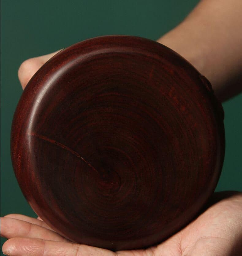 白檀の布袋の茶缶のトランペット家庭用復古住宅の置物携帯木製の密封茶缶の蓋