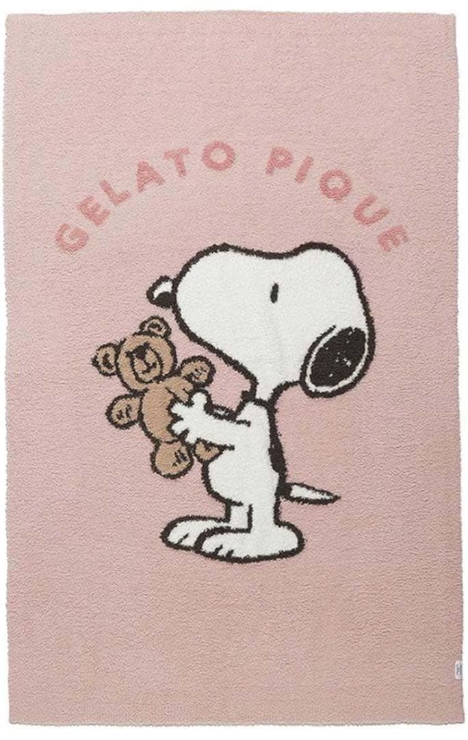 ジェラートピケ 【PEANUTS】SNOOPY×BEARブランケット　ピンク