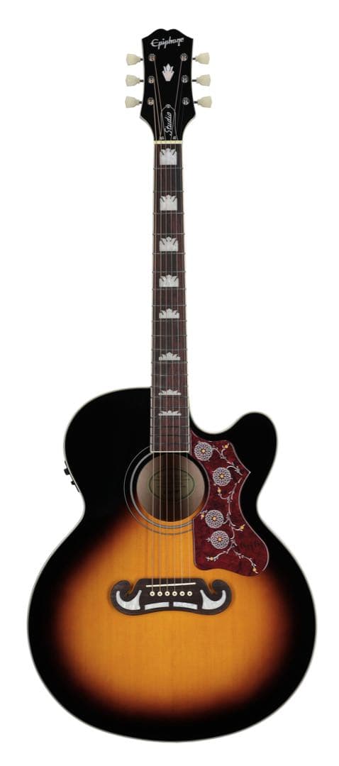 美品 エピフォン エレアコ J-200EC studio kyser のカポ付き