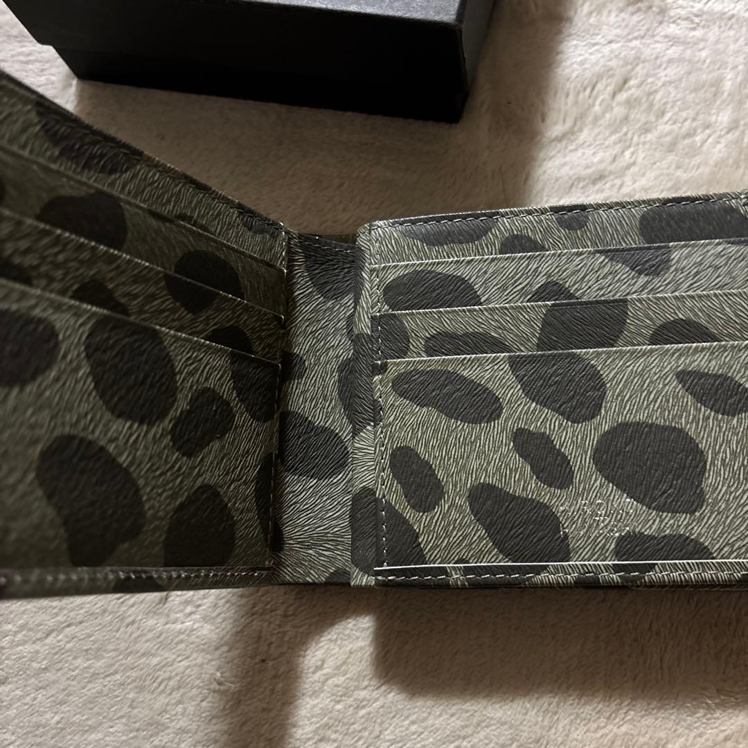 USED HIROKOHAYASHI コラボラツィオーネ二つ折り財布　亀甲柄　緑