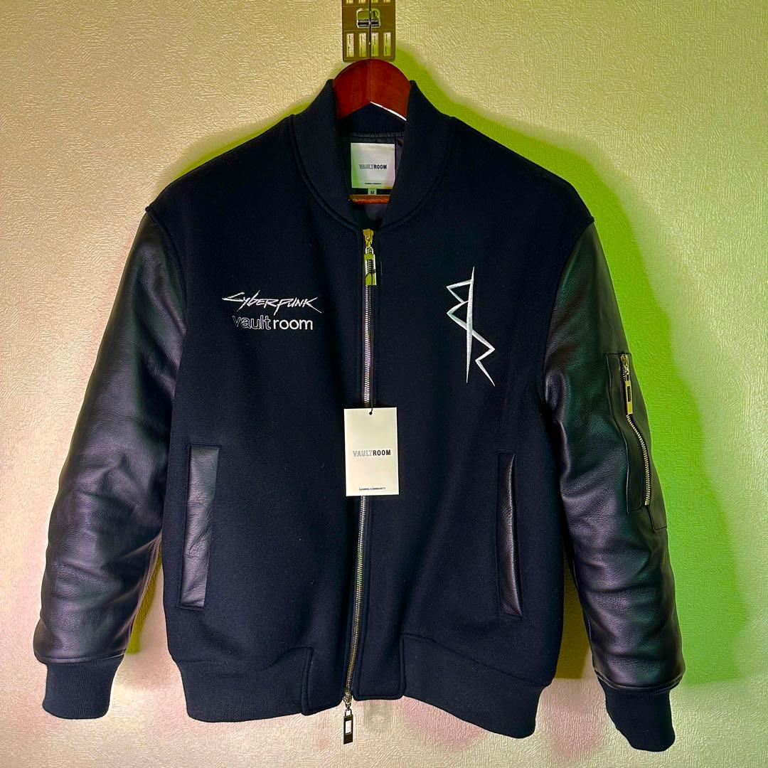 VR× CYBERPUNK LEATHER BOMBER JACKET