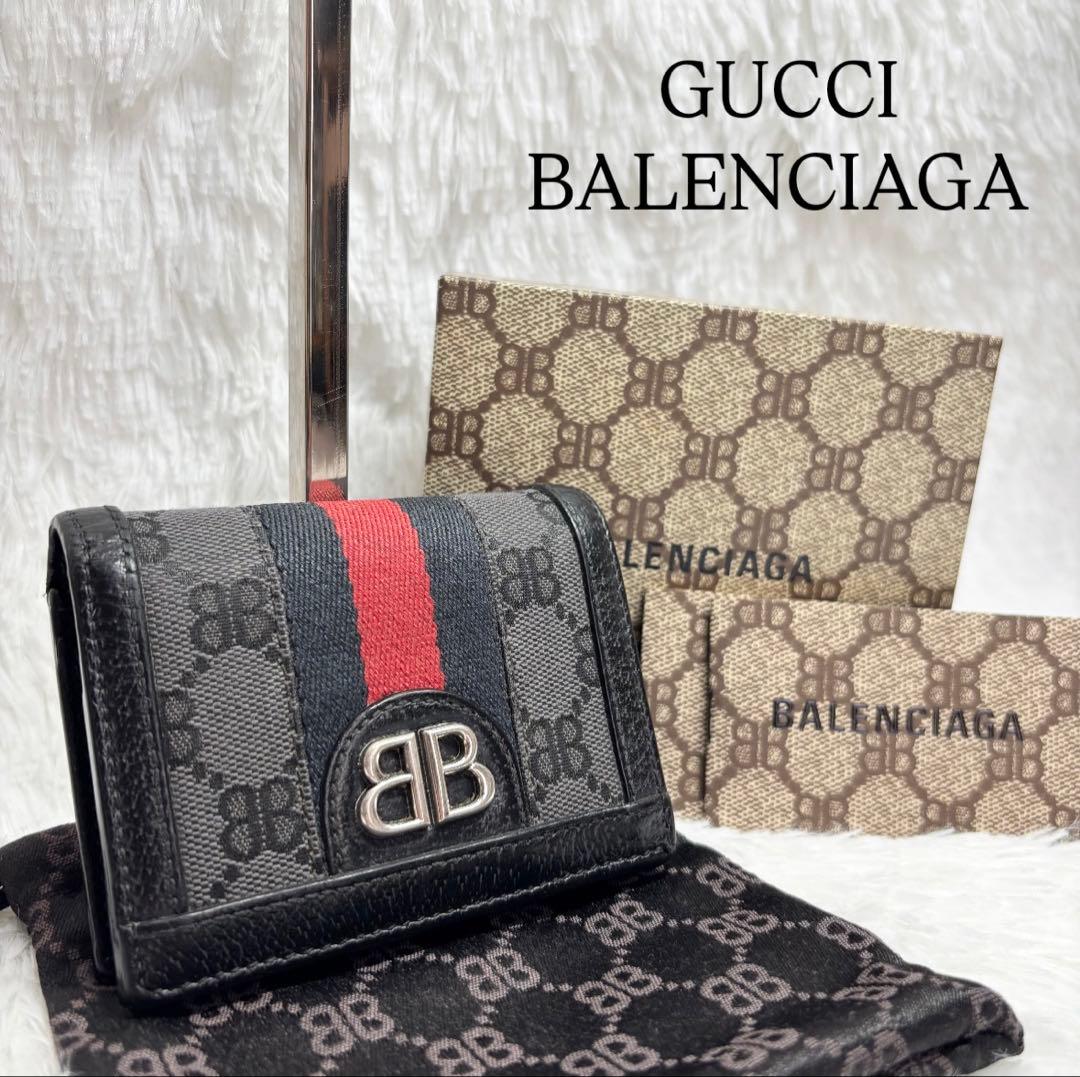 ✨付属品完備✨ グッチ バレンシアガ ザハッカー シェリーライン GG 折り財布