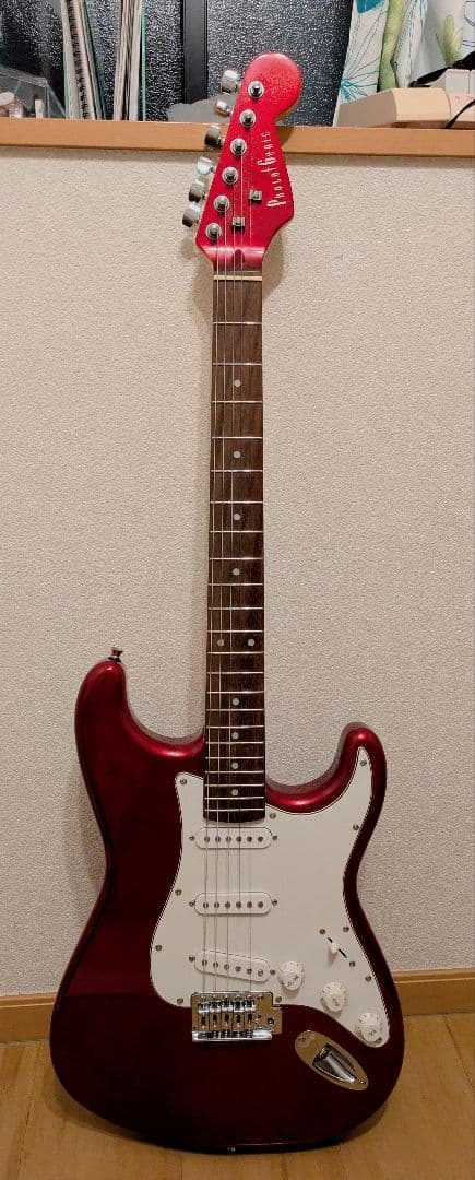 Photogenic エレキギター ワインレッド ピック付き