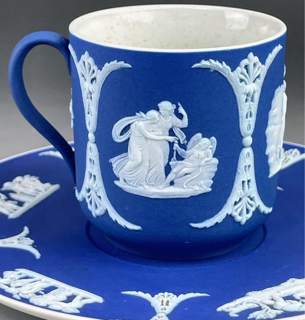 【希少】アンティーク オールドウェッジウッド ジャスパーウェア カップ ソーサー