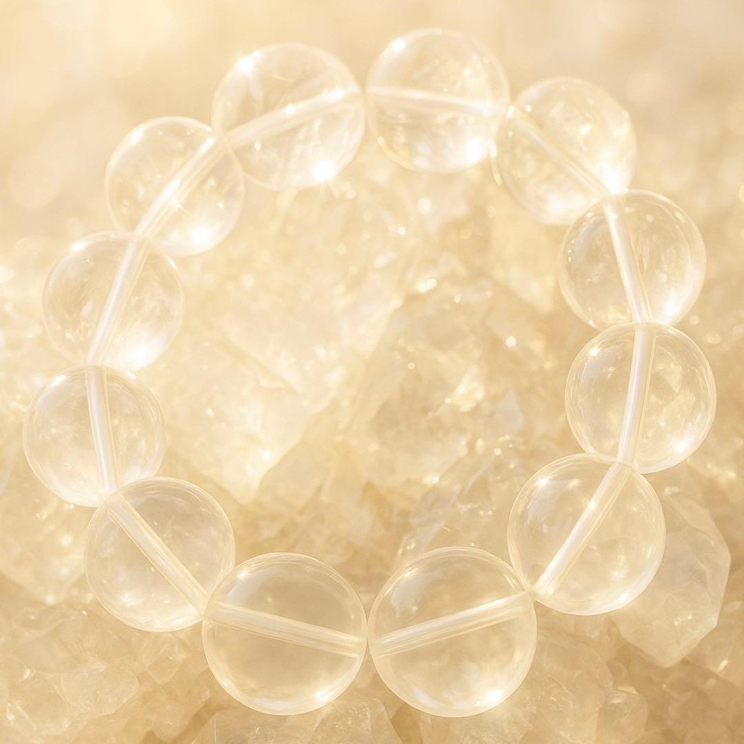 R様美✨超希少✨AAAAAマニハール水晶ブレスレット✨精霊の花冠✨レムリアン天使