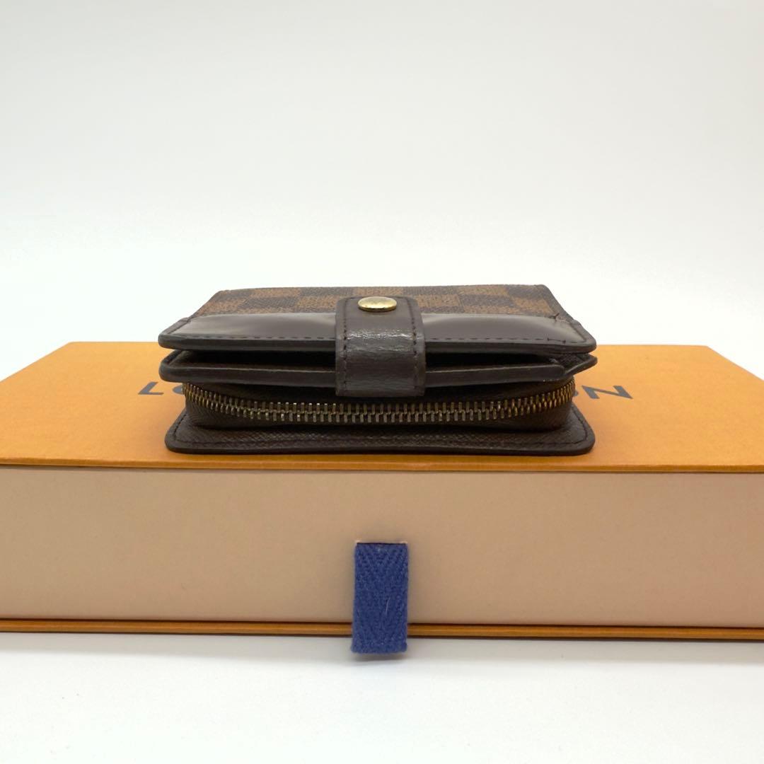 美品✨ルイヴィトン　ダミエコンパクトジップ　二つ折り財布コンパクト　ユニセックス