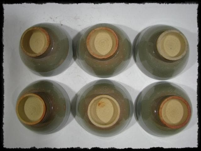 十五代 坂倉 新兵衛 萩 掛分 茶碗６客 急須 茶器揃 茶道具  hk445