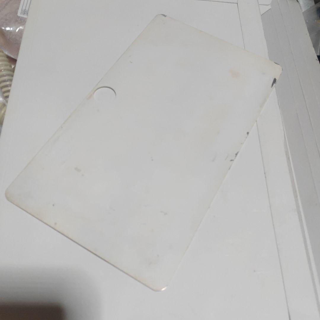 【鉄道サボ　愛称板】（表）あけぼの　指定席□尾久客（裏）白