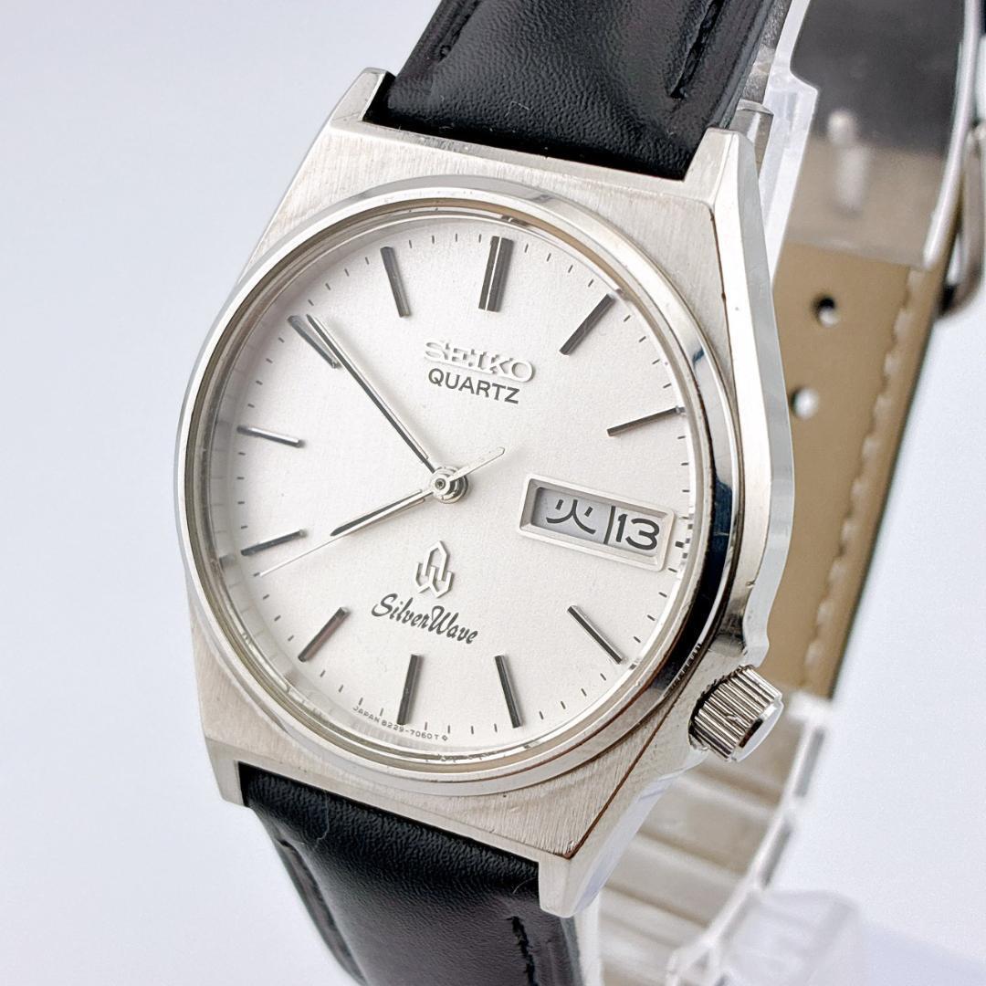 【電池交換済】SEIKO SilverWave　腕時計　新品ベルト　デイデイト