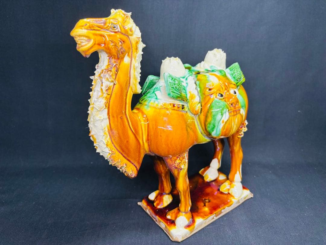 ラクダ 陶器 置物 オブジェ レトロ